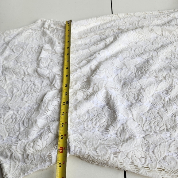 H&M MAMA Lace Stretch Sheath Dress Ivory White Sleeveless Maternity Sz XL - Picture 10 of 13